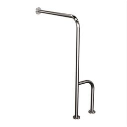 Andex, Bez Barier, ANDEX BEZ BARIER UCHWYT ŚCIENNO-PODŁOGOWY PRAWY 70X80 STAL NIERDZEWNA INOX (814/P/CC) 