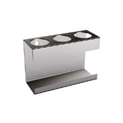 Andex, Technic, ANDEX TECHNIC UCHWYT NA TRZY SZCZOTECZKI ELEKTRYCZNE STAL NIERDZEWNA POLEROWANA (336/SG) 