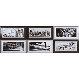 Aparici, Metro, APARICI METRO BLACK A DEKOR 20X59.2 