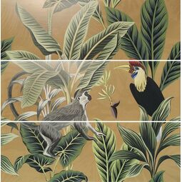 Ape Ceramica, Silk, APE CERAMICA ABC TOUCAN OCRE SET(3) DEKOR 40X120 