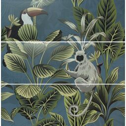 Ape Ceramica, Silk, APE CERAMICA DEF TOUCAN BLUE SET(3) DEKOR 40X120 