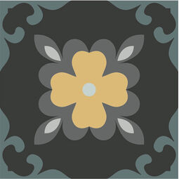 Carmen Ceramic Art, Dahlia, CARMEN CERAMIC ART DAHLIA NIGHT GRES 15X15 