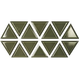 Carmen Ceramic Art, Hamptons, CARMEN CERAMIC ART FOSTER VICTORIAN GREEN CRACKLED PŁYTKA ŚCIENNA 11X13 