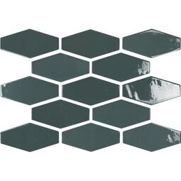 Carmen Ceramic Art, Harlequin, CARMEN CERAMIC ART HARLEQUIN DARK GREEN PŁYTKA ŚCIENNA 10X20 