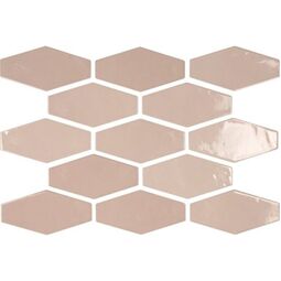 Carmen Ceramic Art, Harlequin, CARMEN CERAMIC ART HARLEQUIN PINK PŁYTKA ŚCIENNA 10X20 