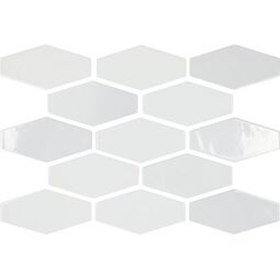 Carmen Ceramic Art, Harlequin, CARMEN CERAMIC ART HARLEQUIN WHITE PŁYTKA ŚCIENNA 10X20 