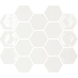 Carmen Ceramic Art, Memories, CARMEN CERAMIC ART DAWN WHITE CRACKLED PŁYTKA ŚCIENNA 12X13.8 