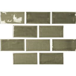 Carmen Ceramic Art, Memories, CARMEN CERAMIC ART MEMORIES VICTORIAN GREEN PŁYTKA ŚCIENNA 6.5X13 