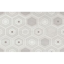 Ceramika Color, Amberia, CERAMIKA COLOR AMBERIA WHITE DEKOR 25X40 