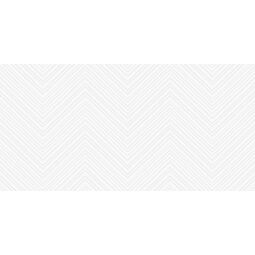 Ceramika Końskie, White Glossy / Brentwood, CERAMIKA KOŃSKIE WHITE CHEVRON MAT PŁYTKA ŚCIENNA 30X60 