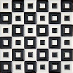 Ceramstic, Mozaiki, CERAMSTIC FLASH BLACK&WHITE MOZAIKA CERAMICZNA 30X30 (MC-04) 
