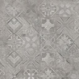 Cerrad - New Design, Softcement, CERRAD SOFTCEMENT SILVER PATCHWORK DEKOR POLER REKTYFIKOWANY 59.7X59.7 