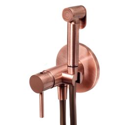 Daniel Rubinetterie, Tokyo, DANIEL RUBINETTERIE TOKYO BATERIA BIDETOWA PODTYNKOWA MIEDŹ SZCZOTKOWANA (TX6454DC.64) 