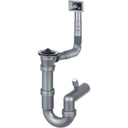 Deante, Akcesoria, DEANTE SYFON DO ZLEWOZMYWAKA STALOWEGO 1-KOMOROWEGO - ODPŁYW 2 
