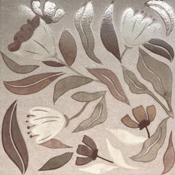 Decus, Verso, DECUS VERSO FLORAL MOKA GRES 20X20 