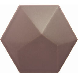Decus, Hexagono Piramidal, DECUS HEXAGONO PIRAMIDAL CHOCOLATE MATE PŁYTKA ŚCIENNA 15X17 
