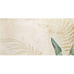Domino, Alabaster Shine, DOMINO ALABASTER SHINE LEAVES A OBRAZ GRESOWY ELEMENT 4 59.8X119.8X0.8 