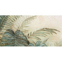 Domino, Alabaster Shine, DOMINO ALABASTER SHINE LEAVES B OBRAZ GRESOWY ELEMENT 2 59.8X119.8X0.8 