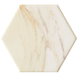 Domino, Flare, DOMINO FLARE WHITE HEX PŁYTKA ŚCIENNA 11X12.5 