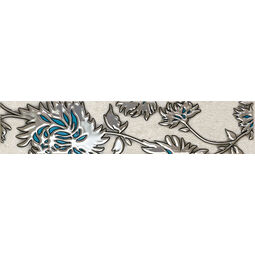 Domino, Gris, DOMINO GRIS FLOWER TURKUS LISTWA 7.4X36 