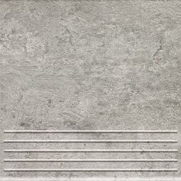 Domino, Gris, DOMINO GRIS GRAFIT GRES STOPNICA 33.3X33.3 