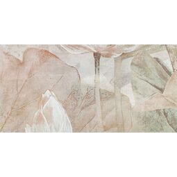 Domino, Tortora, DOMINO TORTORA FLOWERS B ELEMENT 2 OBRAZ GRESOWY 59.8X119.8X0.8 