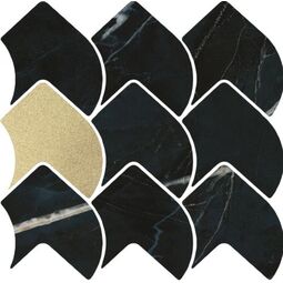 Dune, Black&Light Calacatta, DUNE BLACK CALACATTA POLER MOZAIKA 25.5X28.5 (188717) 