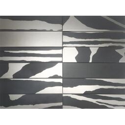 Dune, Flat Deluxe, DUNE FLAT SAVANNAH BLACK&SILVER PŁYTKA ŚCIENNA 7.5X30 (188723) 