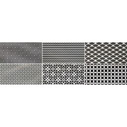 Dune, Ibiza, DUNE IBIZA NEGRO GLOSSY DEKOR 12.5X25 (187810) 