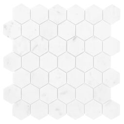 Dunin, Black&White, DUNIN CARRARA WHITE HEXAGON 48 MOZAIKA KAMIENNA 29.8X30.2 