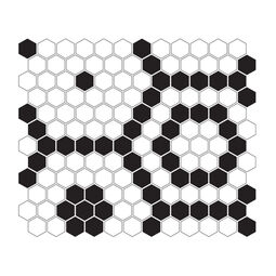 Dunin, Hexagonic, DUNIN MINI HEXAGON B&W BEE MOZAIKA PREMIUM MAT 26X30 