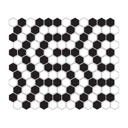 Dunin, Hexagonic, DUNIN MINI HEXAGON B&W CORAL MOZAIKA PREMIUM MAT 26X30 