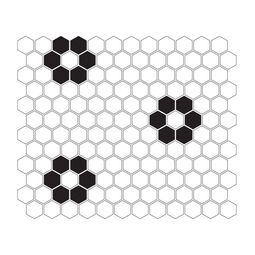Dunin, Hexagonic, DUNIN MINI HEXAGON B&W FLOWER MOZAIKA PREMIUM MAT 26X30 