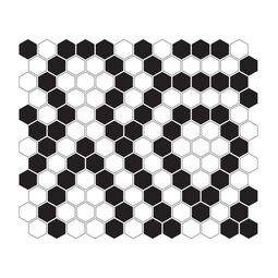 Dunin, Hexagonic, DUNIN MINI HEXAGON B&W LACE MOZAIKA PREMIUM MAT 26X30 