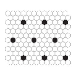Dunin, Hexagonic, DUNIN MINI HEXAGON B&W SPOT MOZAIKA PREMIUM MAT 26X30 