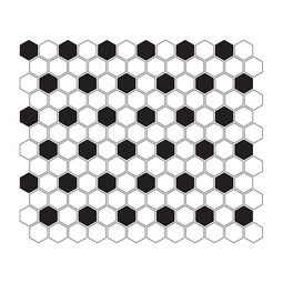 Dunin, Hexagonic, DUNIN MINI HEXAGON B&W MIX MOZAIKA PREMIUM MAT 26X30 
