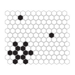 Dunin, Hexagonic, DUNIN MINI HEXAGON B&W SNOW MOZAIKA 26X30 