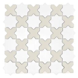 Dunin, House Loves, DUNIN STAR&CROSS WHITE MIX MATT MOZAIKA 30.2X30.2 