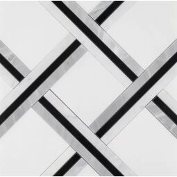 Dunin, Manorial, DUNIN PURE WHITE QUADRON MOZAIKA KAMIENNA 30X30 