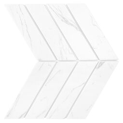 Dunin, Royal Chevron, DUNIN ROYAL CHEVRON CARRARA MATT MOZAIKA 31.8X22.4 