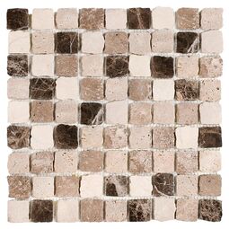 Dunin, Travertine Emperador, DUNIN TRAVERTINE BEND MIX 32 MAT MOZAIKA KAMIENNA 30.5X30.5 