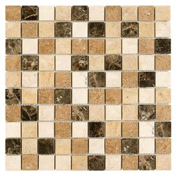 Dunin, Travertine Emperador, DUNIN TRAVERTINE MIX 32 MOZAIKA KAMIENNA 30.5X30.5 