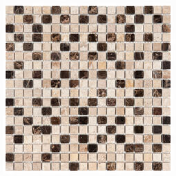 Dunin, Travertine Emperador, DUNIN TRAVERTINE CREAM MIX 15 MOZAIKA KAMIENNA 30.5X30.5 