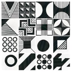 Equipe Ceramicas, Caprice Deco, EQUIPE CAPRICE DECO PATCHWORK B&W GRES 20X20 (22105) 