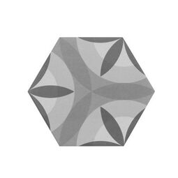 Equipe Ceramicas, Hexatile, EQUIPE HEXATILE NATURE B&W DEKOR 17.5X20 (21355) 