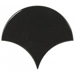 Equipe Ceramicas, Scale, EQUIPE FAN BLACK PŁYTKA ŚCIENNA 10.6X12 (21967) 