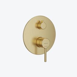 Excellent, Pi, EXCELLENT PI BATERIA PRYSZNICOWO-WANNOWA PODTYNKOWA 2-FUNKCYJNA ZŁOTY SZCZOTKOWANY (AREX.1245GB) 