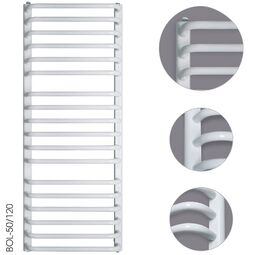 Instal-Projekt, Bolero, INSTAL-PROJEKT BOLERO BOL-55/120 GRZEJNIK ŁAZIENKOWY 1230/550 C34 - WHITE MAT (LIGHT) 