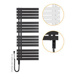 Instal-Projekt, Pop Star Electro, INSTAL-PROJEKT POP STAR ELECTRO POPSE-50/90C31 SUSZARKA ELEKTRYCZNA 980/500 KOLOR CZARNY MAT C31 (ELECTRO) 