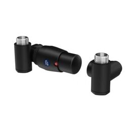 Instal-Projekt, Akcesoria, INSTAL-PROJEKT Z16 ZESTAW TERMOSTATYCZNY Z TRÓJNIKIEM INTEGRA LEWY KOLOR CZARNY PEX (605100004VTC31) 